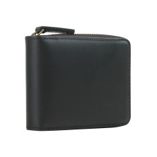 Cowhide Leather Zipper Wallet A103BLK