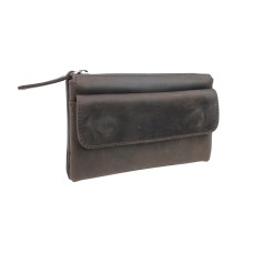 Vintage Cowhide Leather Slim Waist Pack Phone Holder B104.DB