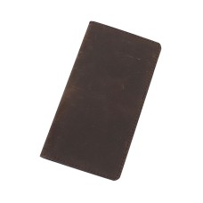 Full Grain Leather Simple Checkbook Cash Folder B160B-DB