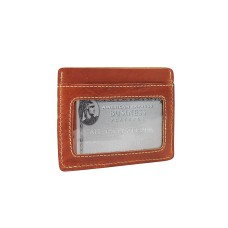 Full Grain Leather Simple Card ID Compact Holder B191WR