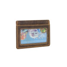 Full Grain Leather 2-Tier Level Card ID Holder B192VD