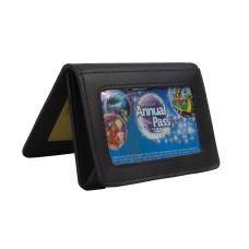 Full Grain Leather Compact Card Holder B199BLK
