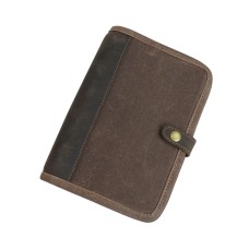 Vintage Leather and Waxed Canvas Combination Journal B249.CB