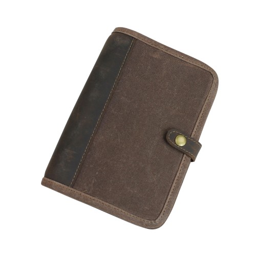 Vintage Leather and Waxed Canvas Combination Journal B249.CB