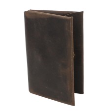 Cowhide Leather Folding Credit Card Cash Holder B25DB