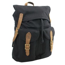 Large Canvas Laptop Book Backpack CK13.BLK