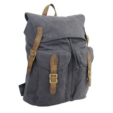 Large Canvas Laptop Book Backpack CK13.GRY