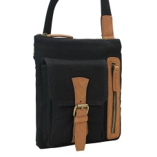Vintage Cotton Canvas Shoulder Bag CS09.BLK