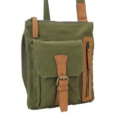 Vintage Cotton Canvas Shoulder Bag CS09.GRN