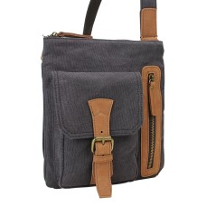 Vintage Cotton Canvas Shoulder Bag CS09.GRY