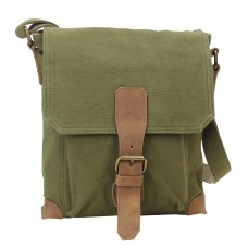 Vintage Cotton Canvas Distress Looking Shoulder Bag CS13.GRN