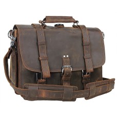 Extra Large Classic Oil Tanned Full Leather Briefcase Backpack (Heavy 9.5LB) L06.DV