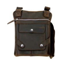 FREELANCER - Leather Pouch Kindle Sling Bag L11.Dark Brown