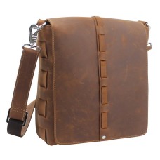 Fully Handmade Leather Messenger Bag L20.Vintage Brown