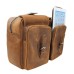 Cowhide Leather Duffle Gym Travel Tote L27.Coffee Brown