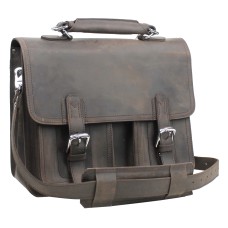 Pro Leather Briefcase Laptop Case L36.Dark Brown