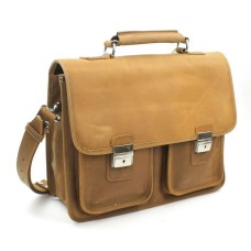 Cowhide Leather Pro Briefcase Case L49.Brown