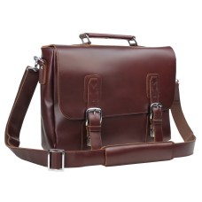 Full Grain Leather Laptop Bag with Clasp Lock L55.WR