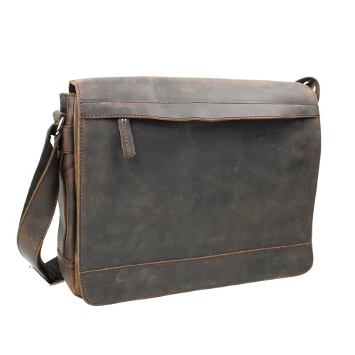 Full Grain Leather Messenger Laptop Bag L67.DB