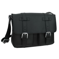 Full Grain Leather Casual Messenger Bag L73.Black