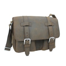 Full Grain Leather Casual Messenger Bag L73.Distress