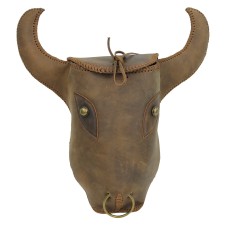 Handmade Full Leather Cowhide Bull Head Backpack LK01.VB