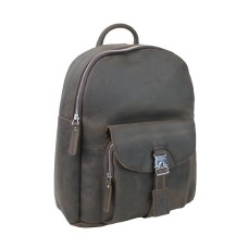 Full Grain Cowhide Leather Backpack LK10.Dark Brown