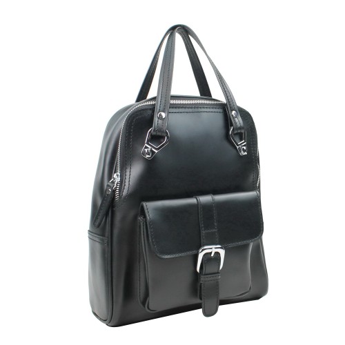 Full Grain Cowhide Leather Backpack LK13.BLK