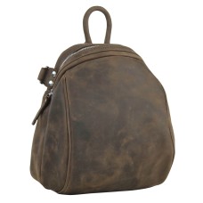 Full Grain Leather Small Roomy Backpack Shoulder Bag LK18.DS