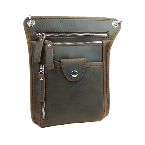10?? Cowhide Leather Cross-Body Shoulder Bag LS19.DB