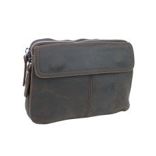 Cowhide Leather Slim Shoulder Waist Bag LS37.DB