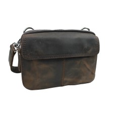 Cowhide Leather Slim Shoulder Waist Bag LS37.DV