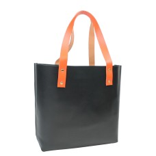 Classic Full Grain Leather Shoulder Bag LS48.BLK