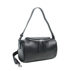 Full Grain Leather Shoulder Bag LS54.BLK