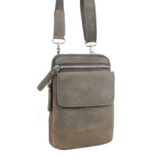 Full Grain Cowhide Leather Slim Shoulder Bag LS66.VD