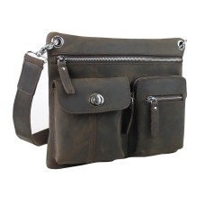 Full Grain Leather Art Panel Design Shoulder Bag LS70.DS