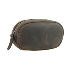 Full Grain Leather Small Oval Shape Waist Bag LW14.DB