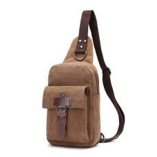 M.G. Canvas Chest Pack mu6069. Coffee