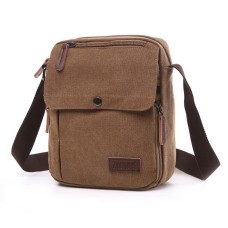 M.G. Canvas Shoulder Messenger Bag mu8698. Coffee