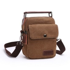 M.G. Canvas Shoulder Messenger Bag mu8812. Coffee