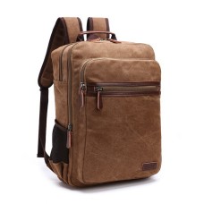 M.G. Canvas Backpack mu8815. Coffee